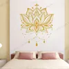 Adesivi murali Art Lotus Mandala Decalcomania Fiore Yoga unico per la decorazione del soggiorno Rb503