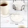 Tapetes almofadas decoração de mesa acessórios cozinha, jantar bar casa jardim 6 pçs xícara café portátil utensílios domésticos móveis emation bebida marblin