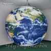 Énorme éclairage gonflable terre ballon suspendu/sol bleu planète boule sauter LED Globe pour discothèque fête décoration