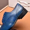 A1 رجل أوكسفورد الايطالية الأزياء مأدبة أحذية مصمم حقيقي جلد اللباس أحذية الزفاف وأشار تلميح برشام زائد الحجم 38-45