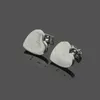 Not faded Top Quality Stainless Steel Designer Stud G letter simple heart-shaped earrings Trendy Style for Women Party Wedding Hoop Wholesale