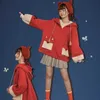 Houzhou Kawaii Cute Oversize Hoodie Harajuku Anime Sweter Koreański Mody Streetwear Kobiety Estetyczne Niedźwiedź Długi Rękaw Płaszcz Y0820