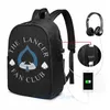 Plecak zabawny graficzny druk deltarune Lancer Fan Club USB Charge Men School Bags Bag Travel Laptop255r