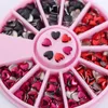 1 Box Mixed Color 3D Nail Art Decorations Love Heart Rivet Studs Manicure DIY Nails Tips Decor In Wheel HJL2021