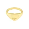 Europa Ameryka w stylu mody Lady Kobiet Brass Grawed t Letter 18K Gold Serce Ring Ring Rings Rozmiar US6-US9301Y