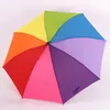 Tragbarer Regenbogen-faltbarer Regenschirm für Damen und Herren, nicht automatisch, kreativ, faltbar, für Erwachsene und Kinder, zum Aufhängen, sonnig und regnerisch, Werbeschirme, Geschenk, TR0053
