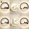 Lampes murales Round LED Light Creative Home Lampe For Living Room Bedroom Study Dining Kitchen Modern Indoor Luster Ay￩morrat