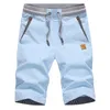 Sommar solid casual shorts män mode märke manlig utomhus bomullsman bermuda beach 5xl 210629