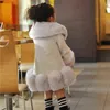 Baby Kids Clothes Girls Jacket Winter Fashion Solid Faux Mink Fur Coat for Teen Girl Soft Warm Children's Clothing 211204