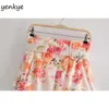 Floral Print Shorts Women Free Belt High Waist Casual Mujer Fashion Summer femme vetement LDZZ6309 210724