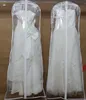 Accesorios de boda Funda de vestido Bolsas de bata Bolsa de polvo blanca Funda de ropa larga Fundas de almacenamiento de viaje