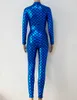 Catsuit Costumes 여성 녹색 점프 수트 장미 섹시한 솔리드 라텍스 카츠 우트 빨간 지퍼 나이트 클럽 풀 슬리브 블루 가짜 가죽 bodysu306v