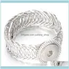 Bangle Bangles Rose Gold Snap Cuff Armband Metal Button Charms Smycken Armband för kvinnor ZE0521 Drop Leverans 2021 E2ZRA6218252