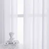 Şifon Beyaz Tül Perdeleri Oturma Odası Yatak Odası Pencere Ekranı Düğün Için Modern Katı Sheer Vual Mutfak Perdesi Perdeler 210712