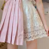 Women's Shorts Sweet White Underskirt Women Vintage Summer Wide Leg Loose Thin Solid Street Short Classic Lace Girls Chic Japan Style