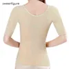 Women Slimming Underwear Arm Shaper Tummy Control Waist Trainer Postpartum Recovery Shapewear Back Shoulder Corrector Vest Tops 211112