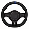Car Steering Wheel Cover Hand-stitched Black Artificial Leather For VolksWagen Golf 6 MK6 Polo Scirocco R Passat CC 2010