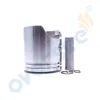 6E7-11635-00-00 piston seti 56mm + 0.25mm durumda piston yüzük ile 682-11610-21 Yamaha dıştan takma motor parçaları için tekne motoru 9.9HP 15HP