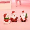 1-7pcs/set Miniature Christmas Tree Santa Claus Snowmen Terrarium Accessories Gift Box Fairy Garden Figurines Doll House Decor Y201020