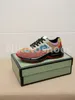 Rhyton Multicolor sneaker tjock sula Pappa Skor Italien Lyx Multicolor canvas chunky sula Rhyton Vintage Clunky Sneaker Designers