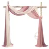 Wedding Arch Drapping Fabric 29" Wide 6.5 Yards Chiffon Fabric Curtain Drapery Ceremony Reception Swag 210712