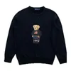 New Premium Plush Long Sleeve Pullover Bear polos Shirt T-Shirt Cartoon Bear Loose Round Neck Printed Bear T-Shirt