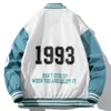 Men's Jackets Japanese Baseball Jacket Women Harajuku Patchwork Letter Print Varsity College Style Coats Men Oversized Streetwear 5XL