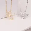 Sterling Silver Real 925 Necklaces For Women 2021 Trend Big Chain Vintage Jewelry Zircon Pendants Ginkgo Undefined Luxury Flower Q0531