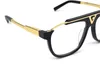 Klassieke herenzonnebril plaat vierkant frame 0936 eenvoudig elegant retro design modebril heldere lens transparante eyewear300t