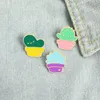 Pins Brooches Cartoon Potted Plant For Women Mini Green Succulents Cactus Enamel Pin Shirt Lapel Metal Badge Jewelry Gifts 2022 Seau22