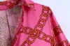 Широкие женские платья весенние мода старинные цепи печатает полные рукава современные свободные платья 210602