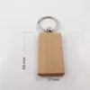 Porte-clés 60 porte-clés en bois vierge bricolage porte-clés anti-perte accessoires en bois cadeau 228g