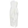 Ocstrade Summer Arrival White Bodycon Dress Women Strapless Sexy Club Celebrity Evening Party 210527