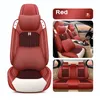 Capas de assento de carro para sedan SUV SUV Durável Couro universal Conjunto completo Fino de cinco lugares Cushion tapete da frente e traseira capa rosa Deisgn