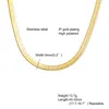 Chains Basic 3/4/5mm Chain Necklaces For Women, Gold Color Herringbone Link Choker Collar,Stainless Steel Candid Party Jewelry1829825