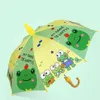 Çocuklar şemsiye hayvanlar baskı polyester güneşli yağmurlu şemsiye asılı uzun kollu düz şemsiye çocuk yağmur dişli ZYC39
