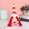 Valentijnsdag Gnome Party Faceless Doll Speelgoed Pluche met Hart Letter Patroon voor vrouwen Mannen