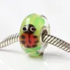 Emith Fla 100% Real 925 Sterling Silver Large Hole 3D Animal Shapes Murano Glass Charm Bead Fit Original European Charm Bracelet Q0531