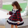 Bebek Kız İspanyol Elbise Toddler Kızlar Vintage Ekose Türkiye Elbiseler Çocuk Doğum Günü Vaftiz Parti Kıyafet Vestidos 210615