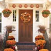 40 # искусственный тыквенный клен венок осенний фестиваль венок дверь висит домашнее декор Halloween благодарение орнамент украшения Y201006