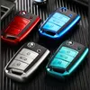 Car TPU Key Case Leather Keychain Keys Covers For VW Volkswagen MK7/GTI 7/Golf 7/Golf R Skoda Octavia A7 SEAT Folding Auto Remote Fob Cover