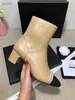 autumn winter new arrived woman chunky heel short boots brand design luxury elegant pearl beading fashion boots