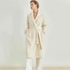 MAX 2022 new trendy brand Mara women's coat Bathrobe Long Plush Pure Wool Double-sided Tweed Coat Women Cashmere US SIZE