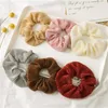 NEW Women Solid Color Gold Velvet Scrunchies Lady Elastic Headbands Satin Hairbands Girls Hair Tie Hair Rope Hair Accessories