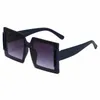 OversizedSquare Retro Zonnebril Vrouw vintage zonnebril Vierkante Parel Zonnebril Vrouwelijke Gradiënt Shades lunette de soleil femme lenzenvloeistof