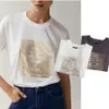 Visade England High Street Vintage Print O-Neck Cotton HaraJuku Tshirt Summer T Shirt Kvinnor Camisetas Verano Mujer 2021 Toppar x0628