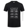 6 etapper av debugging t-shirts Män Bomull O-Neck Kortärmad Toppar Tee Bug Coding Computer Programmerare Man T-shirt 210706