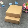 24 pcs / lote caixas de pacote de papelão de papelão pequeno pequeno tamanho de artesanato de tamanho, fixador, anéis de orelha Kraft Pap Jllggv