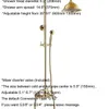 Luxury Polished Gold Color Brass Dual Cross Handles Bathroom 8" Inch Round Rainfall Shower Faucet Set Bath Mixer Tap mgf323 X0705