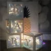 파티 장식 30cm 베이비 샤워 상자 풍선 공기 공 첫 번째 1 1 생일 장식 어린이 Baloon Ballons Babyshower 크리스마스 결혼식